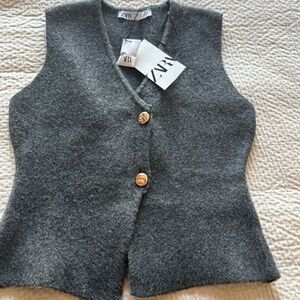 Zara | Gray Knit Vest Top | Wmn's Sz Small